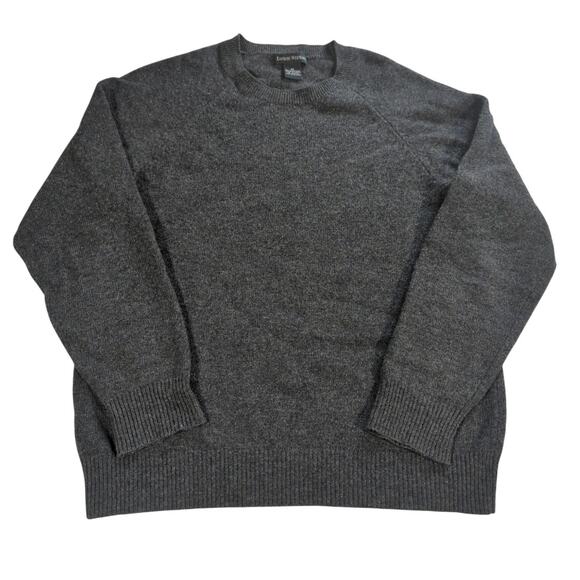 Eastside Westside Mens M Gray 100 Percent Lambswool Crewneck Pullover Sweater - Picture 1 of 8